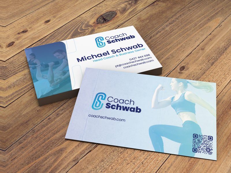 Coach Schwab - Business Card Mockup